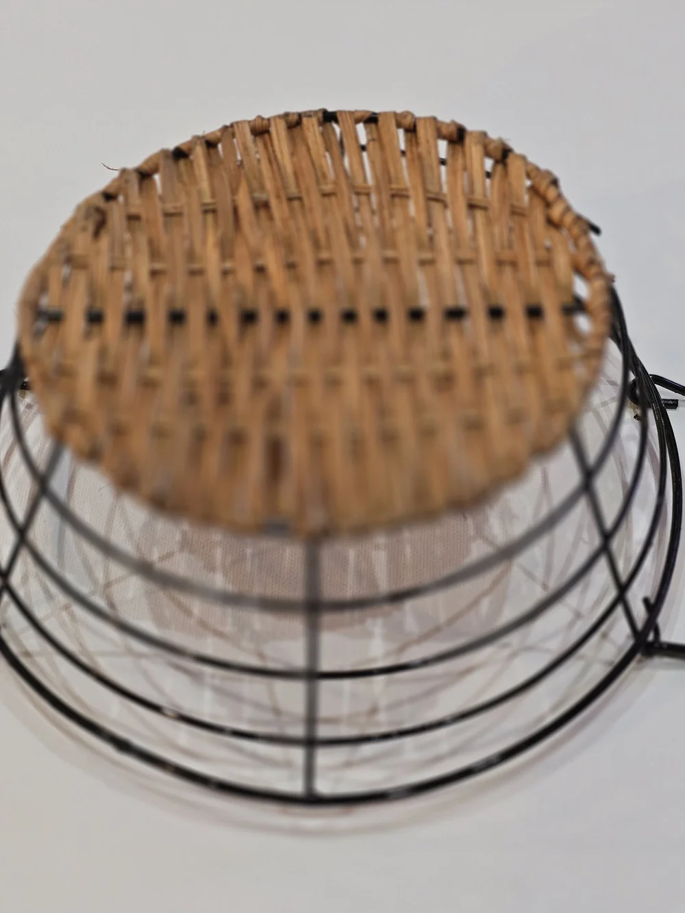 Black Metal Wire Fruit Basket with Handles - Home Accents #671